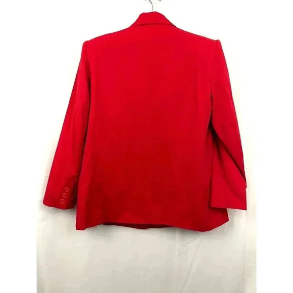VTG Domino Red Women's Blazer Sz 16 Double Breasted Classic - Picture 8 of 8